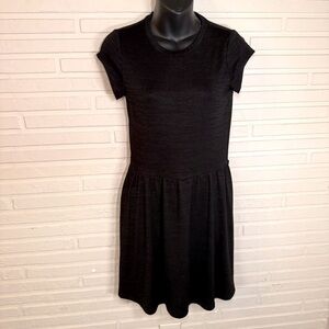 Wilfred Free Aritizia Black Stretch Flowy Skater Mini Dress, Women’s Size Medium